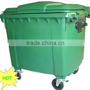 Industrial Large Hdpe 1100l Wheelie Bin With Wheels thumbnail-3