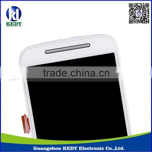 Original White LCD Display For Moto G2 LCD With Touch Screen Digitizer With Frame Assembly thumbnail-3
