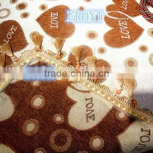 Handmade Fancy Jacquard Chenille Cotton Table Cloth With Fringe thumbnail-3