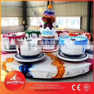 Outdoor Playground Happy Portable Carnival Rides Romantic Tea Cup Rides for Sale thumbnail-1