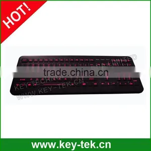 RED Backlight Industrial Medical Keyboard With FN Keys, Panel Mounting thumbnail-1