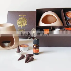 Holiday Ceramic Oil Burner With Scented Candls thumbnail-2
