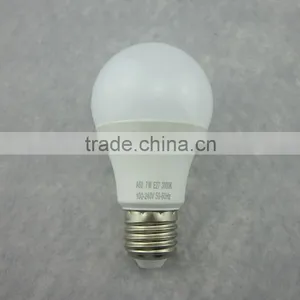 High CRI 80 Pass EMC E27 Plastic and Aluminum Housing Led Bulb 7W thumbnail-1