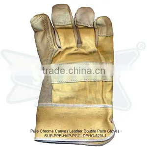 Pure Chrome Leather Double Palm Gloves ( SUP-PPE-HAP-PCCLDPHG-520I-1 ) thumbnail-1