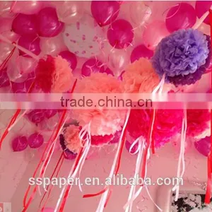 Colorful DIY Tissue Paper Flowers for Wedding Decoration Car Flower thumbnail-3