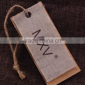 Custom Linen Fabric Hand Tag for Garment thumbnail-1