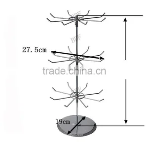3 Tiers Rotating Display Wire Rack for Jewerly Store thumbnail-2