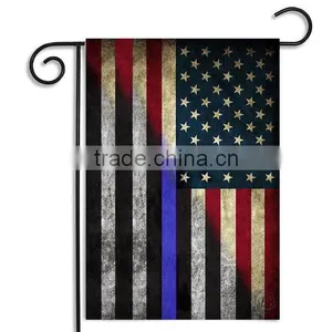 Hot Selling Polyester Blue Red Green Line American Garden Flag thumbnail-2