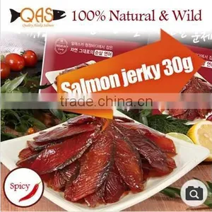 Salmon Jerky 30g100% Natural Wild Smoked Dried Salmon Snacks High Protein thumbnail-1