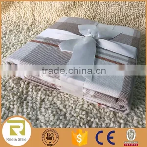 Wholesale 100% Acrylic Woven Twill Check Jacquard Throw Blanket Quality Choice thumbnail-1