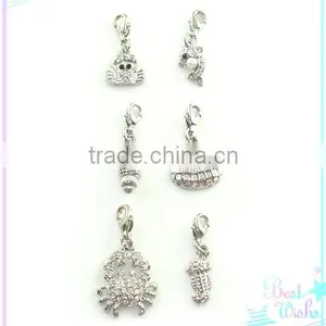 Factory Wholesale Thousands of Designs Zinc Alloy Cheap Price Floating Locket Charms Heart Shaped Charms thumbnail-1