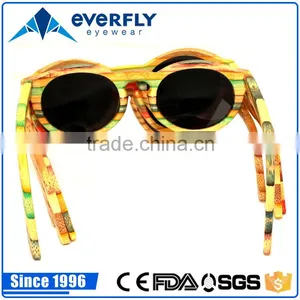 Cheap Wholesale Top Fashion Novel Private Lable Colorful Bamboo Sunglasses thumbnail-3