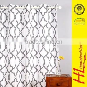 HLHT OKTEX 100 Approved High-grade Jacquard Polyester Model of Live Room Curtain thumbnail-1
