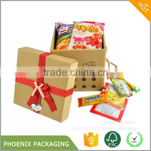 Kraft Paper Box With Lid Gift Box for Food thumbnail-1