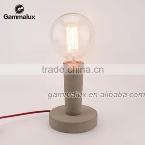 Vintage Style Concrete Table Lamp Concrete Desk Lamp Wiht Edison Bulb thumbnail-2