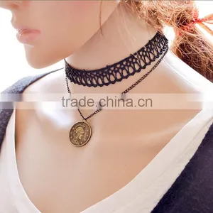 IN STOCK Double Layered Woman Hot Sexy Charm Chocker Necklace thumbnail-4