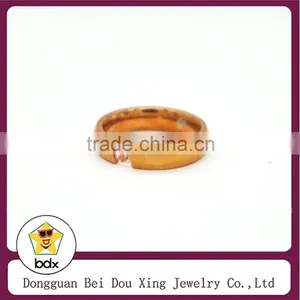 2015 Fashion 18k Rose Gold Champagne Cubic Zirconia Wedding Engagement Ring for Women thumbnail-1