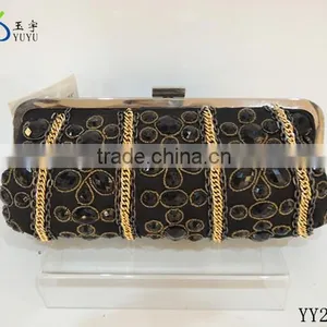Jewel Diamond Frame Clutch Evening Bag thumbnail-1