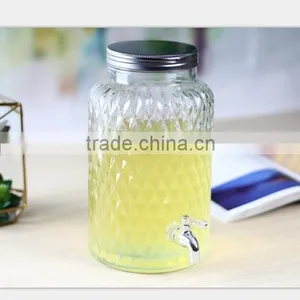 Glass Drink Dispenser With Tap and Lid thumbnail-1