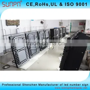 Iran 45Inch White Color 88:88 and 88:88:88 Time and Temp Led Sign and Digitals Time Clock thumbnail-6