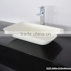 Modern Acrylic Solid Surface Wall Hung Wash Basin,Solid Stone Resin Wash Basin thumbnail-2