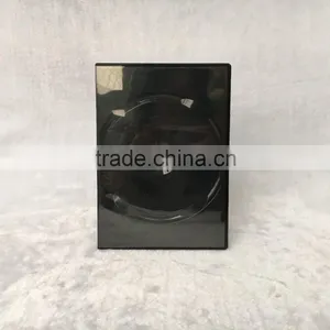 14mm Standard Plastic Glossy Black Cover Long DVD Case for One Disk thumbnail-3