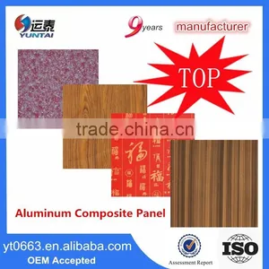PE Acp Sheets Wooden Finish Acp Panel Marble Finish Aluminum Curtain Wall Panel thumbnail-1
