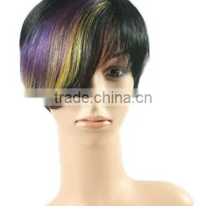 Fashion Synthetic Short Wig With Clolrful Bangs for Woman N394 thumbnail-2