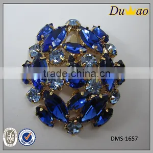 Blue Metal Rhinestone Shoe Buckle thumbnail-1