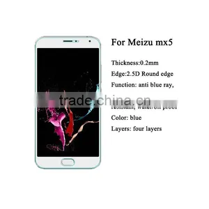 Used Mobile Phone Glass Tempered Anti Blue Ray Touch Glass Screen Protector for Meizu Mx5 Film thumbnail-1