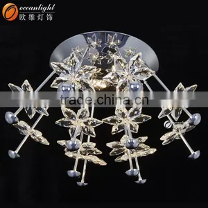 Modern Crystal Flower Light Crystal Chandelier Hanging Pendant Light Modern Chandelier OM66130-4+8+4 thumbnail-2