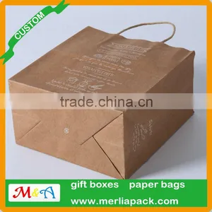 BROWN TWISTED HANDLE KRAFT PAPER CARRIER BAGS 120 GSM PREMIUM PULP BAGS thumbnail-3