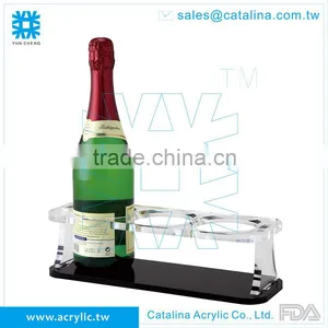 ACRYLIC MIRROR THREE BOTTLES WINE RACK thumbnail-5