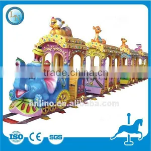 Children Electric Train Toy for Sale! China Supplier Lino Electric Elephant Ride on Train With Tracks thumbnail-2