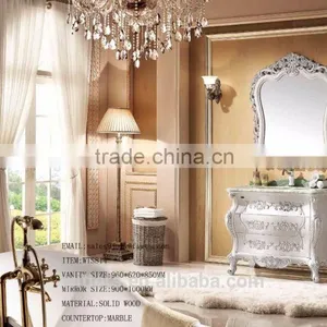 Modern High Quality Hotel Bathroom Cabinets Furniture in White WTS843 thumbnail-2