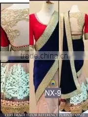 Tenuous Georgette On Net Designer Lehenga Saree/Online Shopping Lehenga Sarees thumbnail-1