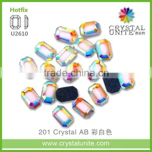 Crystal AB Octagon Glass Stone Flat Back U2610 thumbnail-1
