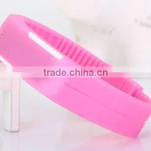 Fashion Rectangle Bracelet Boys Girls Touch LED Watch Sport Digital Sports Watchs Unisex Jelly Candy Rubber Silicone Wristband thumbnail-3