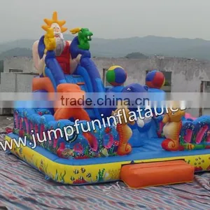 Kids Mini Fun City Inflatable Poseidon Playground Slide thumbnail-1
