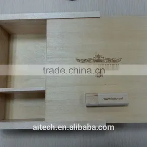 Popular Wedding Gift Gift Wooden USB Sticks New Custom Wooden Box Silk Print Logo Usb 2.0 Memory Flash Stick Pen Drive thumbnail-4