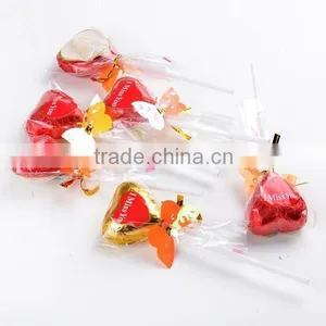 Customized Hot Heart Shaped Chocolate Lollipops thumbnail-2