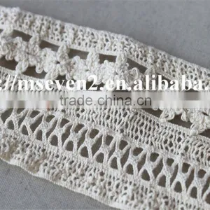 High Quality Design Lace in 7.2cm 100% Cotton Embroidery Running Yardage for Sale thumbnail-3