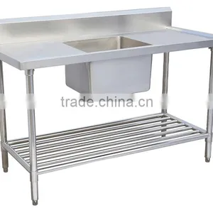 High Quality Stainless Steel Sink Work Table for Kitchen thumbnail-3