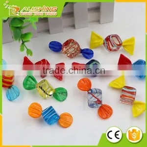 2 MURANO BLOWN GLASS 2 1/2" TREE ORNAMENTS PLU (3) 2 1/2" MURANO CANDY ORNAMENTS thumbnail-1