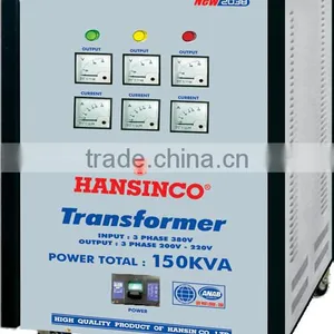 Hansinco Industrial Dry Transformers New 2038 B.A - 150KVA ( Input: 380V, Output: 220V, 200V) thumbnail-1