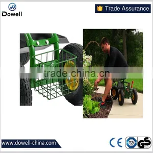 TC4501CSunnydaze Green Rolling Garden Cart With Steering Handle, Swivel Seat & Basket Tool Carts Rolling Garden Work Seat Farm thumbnail-4