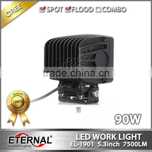 90W 5.3in 4x4 Off-road ATV UTV SUV Motorcycle Automotive High Power Driving Spot Led Work Light thumbnail-6