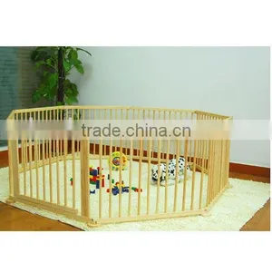 8 Corners Wooden Baby Playpens thumbnail-1