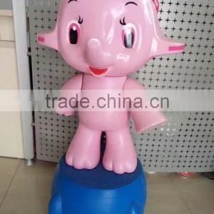 OEM Blow Molding Plastic Large Animal Figurines Elephant Craft 3D Cartoon Character thumbnail-3
