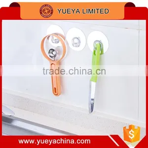 Silver Round Shaped Heavy Duty PET Seamless Single Hook Solid Glue With No Traces Great Necessity for Bathroom Kitchen Wall Ceil thumbnail-1